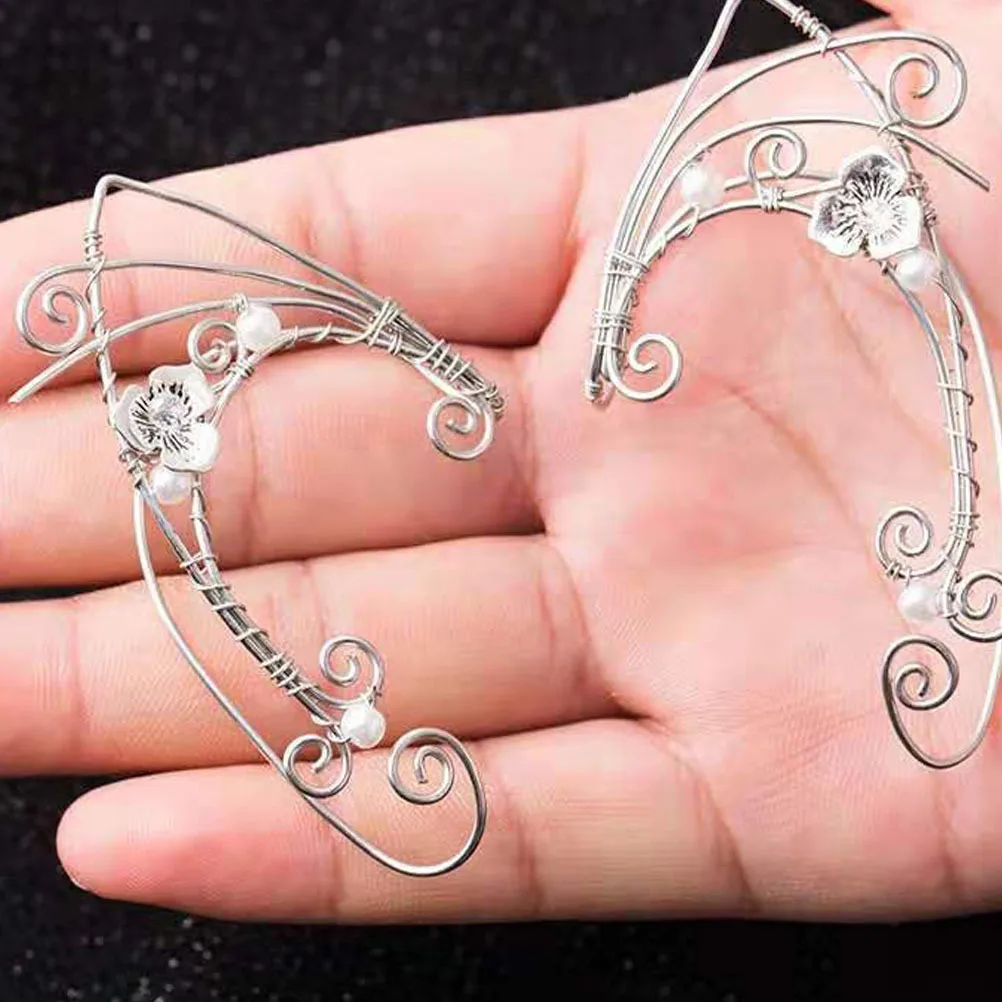 

Vintage Ear Clip Elves Ear Cuff Non Piercing Copper Earring For Women Fashion Accessory Cosplay Jewelry Gift