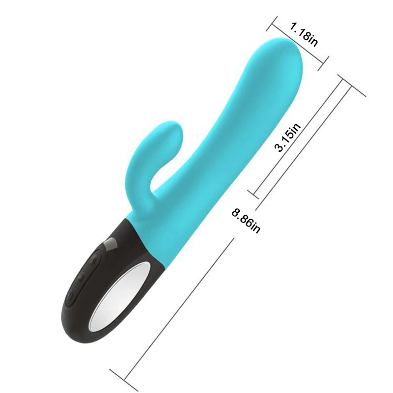 Conejo vibrador para adultos, Juguetes sexuales de conejo azul y negro, con 7 pulverizaciones