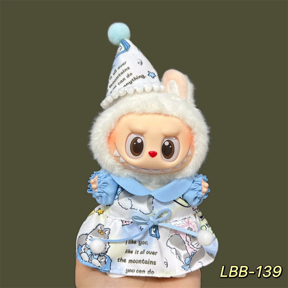New MIni Plush Doll'S Clothes Outfit Accessories for Labubu V1 V2 Dolls Clothes Accessories DIY Gift