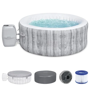 SaluSpa Fiji 2-4 osobowy dmuchany jacuzzi, okrągłe, energooszczędne, przenośne spa na zewnątrz z 120 dyszami powietrznymi, 180 cm średnicy, możliwość personalizacji