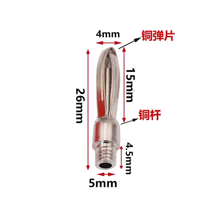 10 Stück 3mm 4mm Laterne Bananen stecker mit m3 m4 m5 Gewinde Stecker Audio Stecker Kalt druck löt freies elektrisches DIY