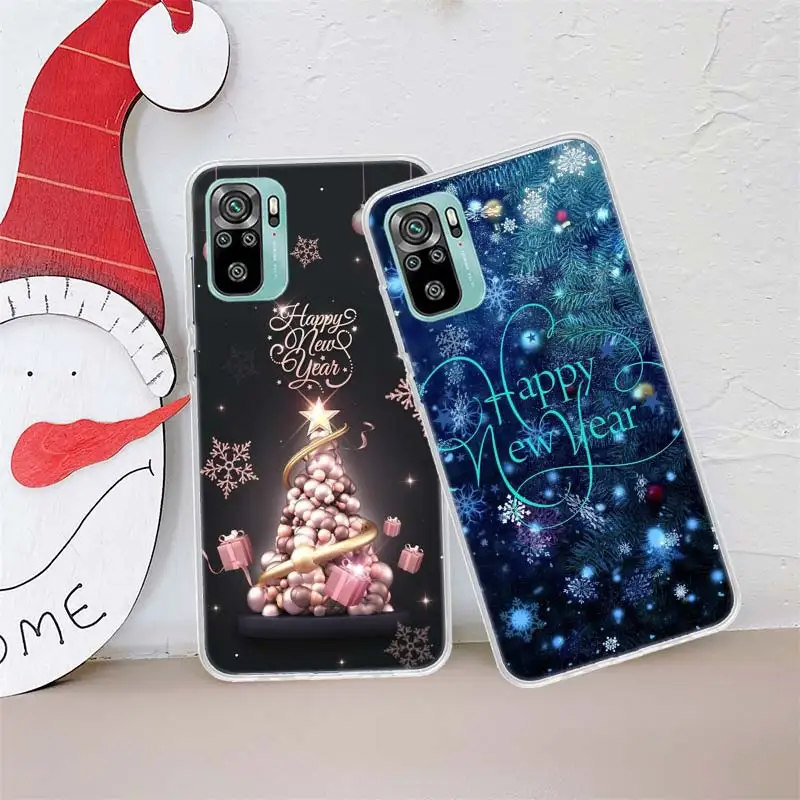 Happy New Year Phone Case For Xiaomi Poco X3 F6 X4 F4 GT M3 M4 M5 M5S X5 X6 Pro 5G F5 F3 F2 F1 Mi Note 10 Lite Silicon Cover TP