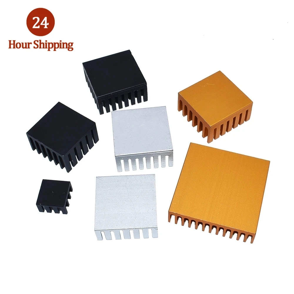 14*14*8mm Golden Black Aluminum Radiator IC Heat Sink Heat Sink 40 x 40 mm x 11 mm / 28 x 28 x 6 / 25 mm