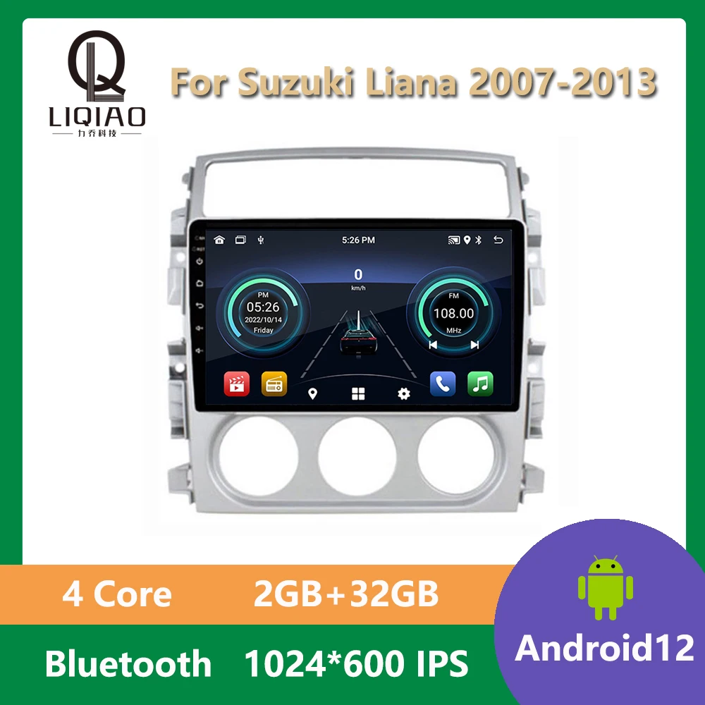 

2 Din Android 13 Auto Car Radio For Suzuki Liana 2007 - 2013 Multimedia Video player GPS navi Stereo 4G BT Carplay Autoradio USB