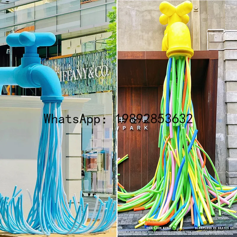 ZK Waterfall Flower Decoration Check-in Props Mall Romantic Event Props Scenic Spot Traffic Check-in Ornaments