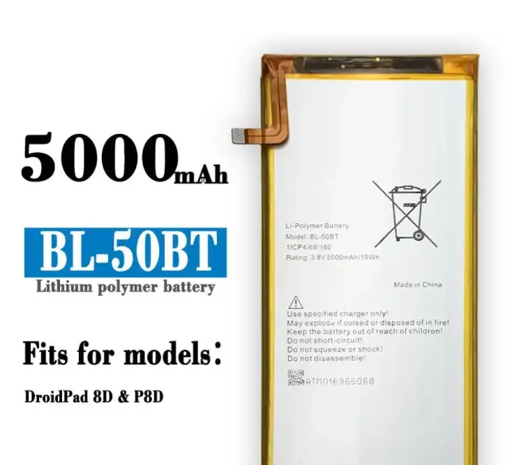 for Voice Transmission Tecno D8 8d/P8d Droidpad 8D Mobile Phone BL-50BT Built-in Battery Battery