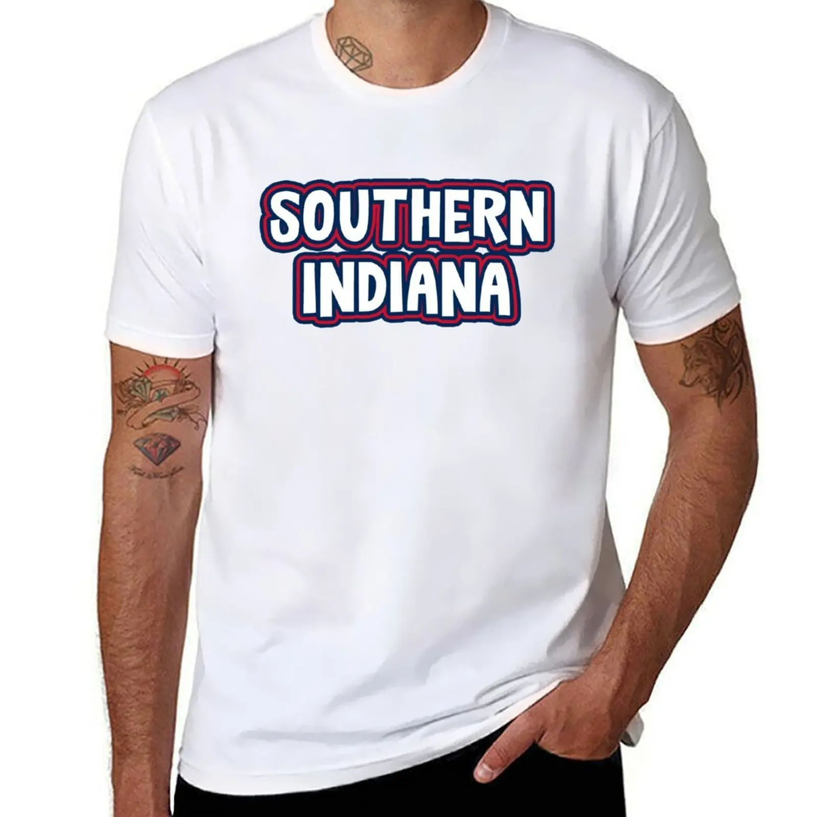 

USI University of Southern Indiana T-Shirt t shirt man casual man t shirt heavy cotton T-Shirt