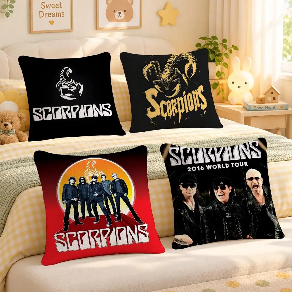 Band Scorpions Classic Hard Rock Cushion Cover Personalized Decorative Living Room Home Sofa Bedroom Office Car Decor