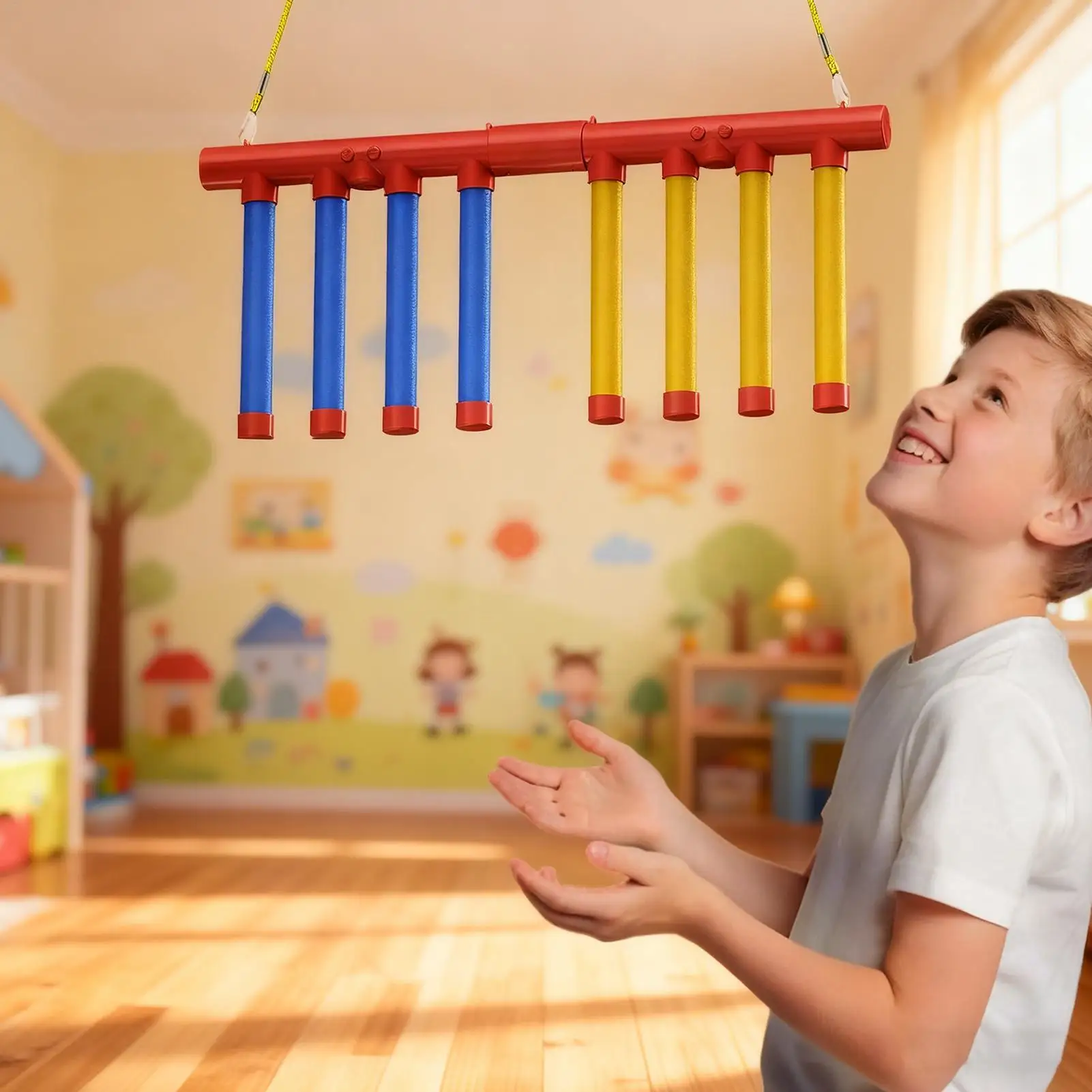 Palos que caen reflejan, juego de desafío, coordinación mano-ojo, juguete de entrenamiento de reacción, palo de captura de velocidad ajustable para niños y adultos
