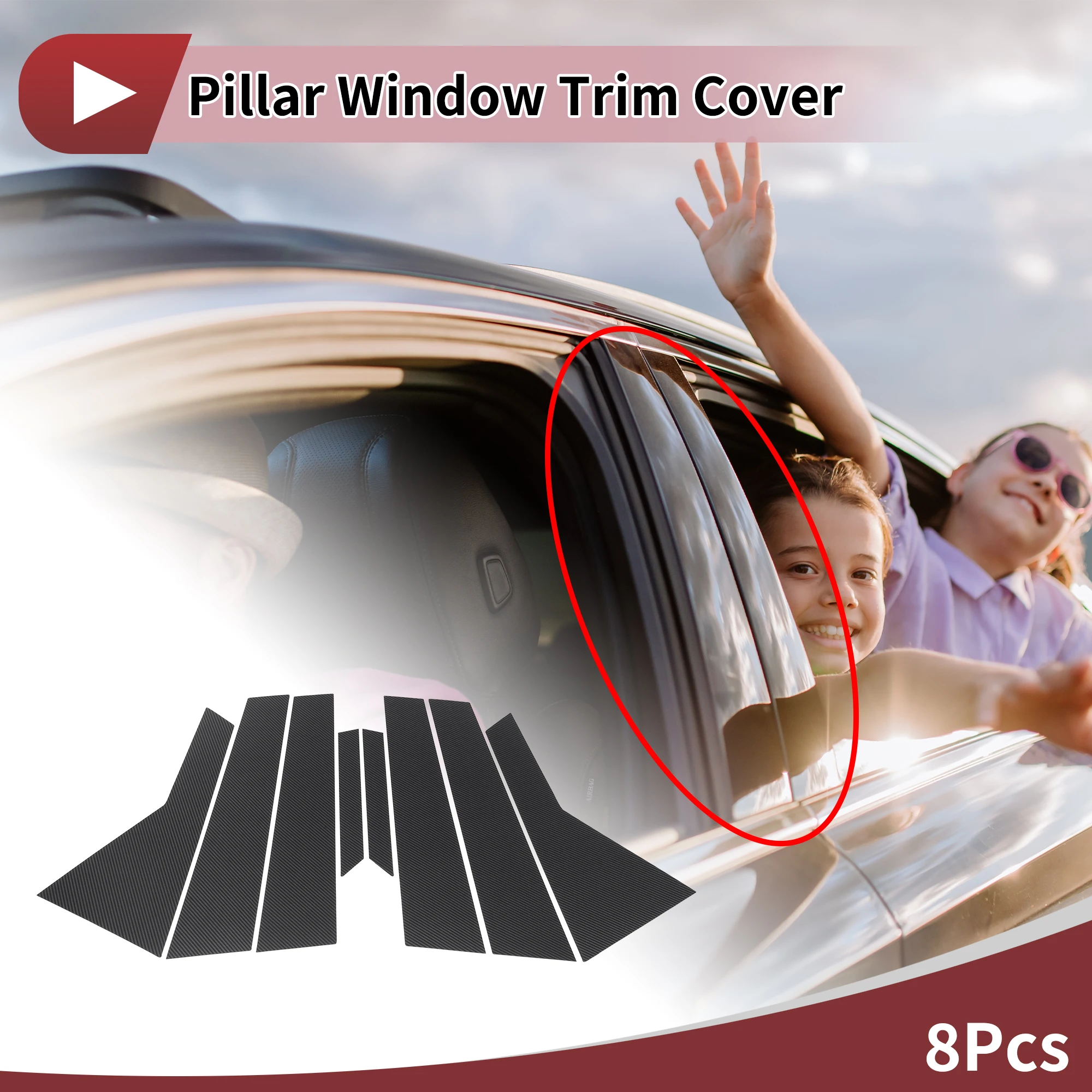 

UXCELL Накладка окна передней задней левой и правой дверной стойки для Porsche Cayenne 2018-2023 гг.