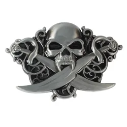 Schedel Skelet Gesp Riem Diy Accessoires Western Cowboy Stijl Glad Gesp Punk Rock Stijl K22