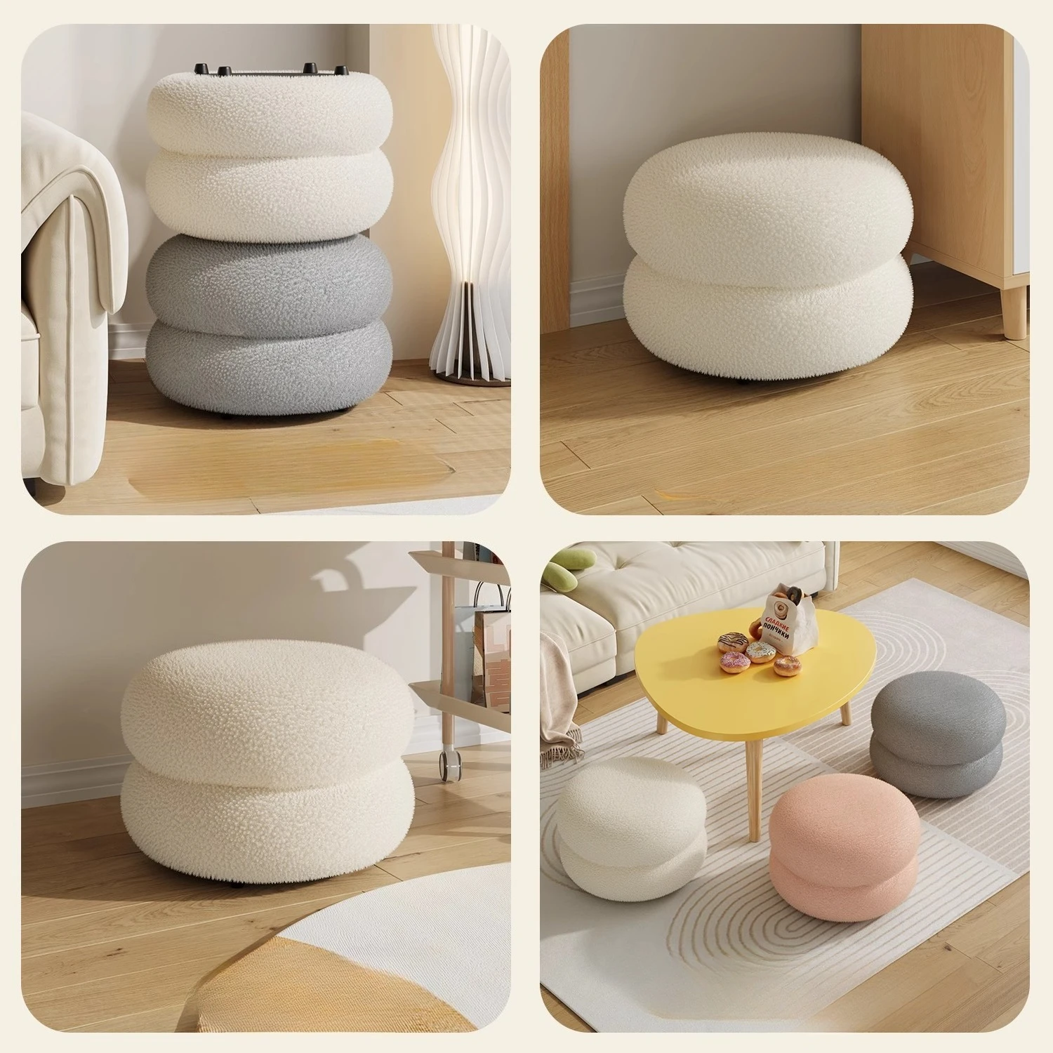 تغيير مقعد الأحذية مقعد ماكياج الخزف البراز صالة مسند القدمين مع وسادة سميكة الحديثة المخملية مبطن البراز توفير المساحة هدية