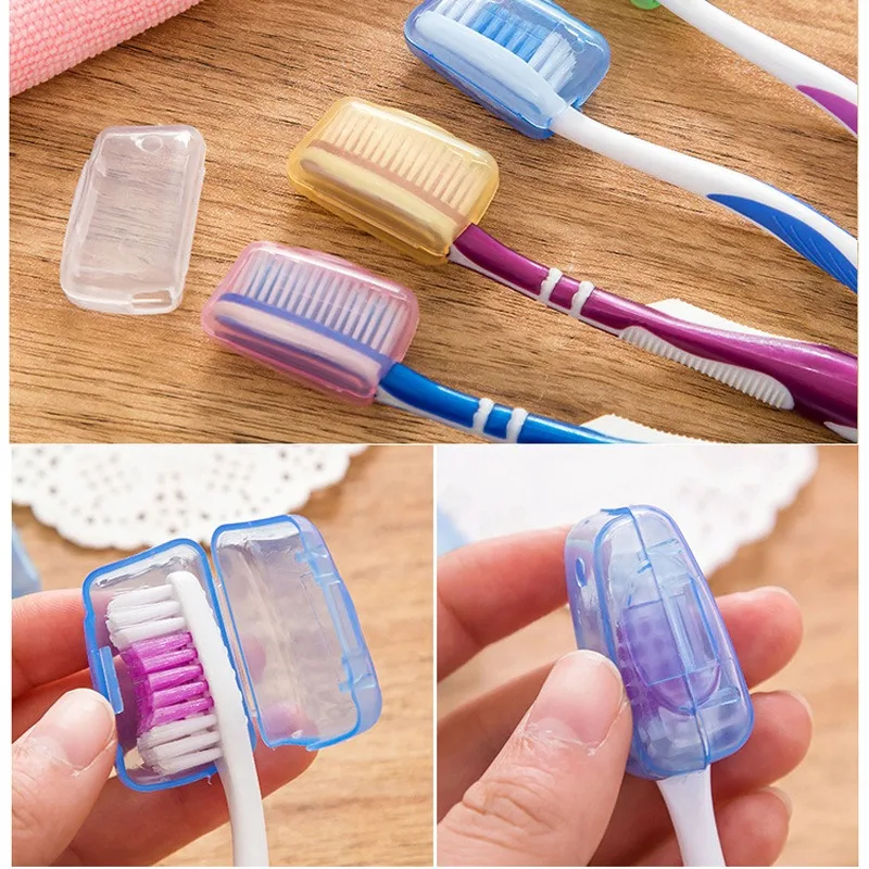 5/10pcsPortable toothbrush case Travel portable toiletry toothbrush case Toothbrush head protective case