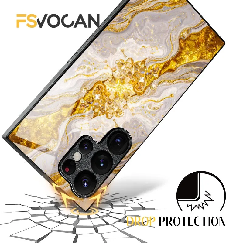 マーブルの詩的な抱擁 Samsung Galaxy S26 S25 S24 S23 S22 S21 S20 Plus Ultra A53 A54 A32 A33 A34 A35 A55用