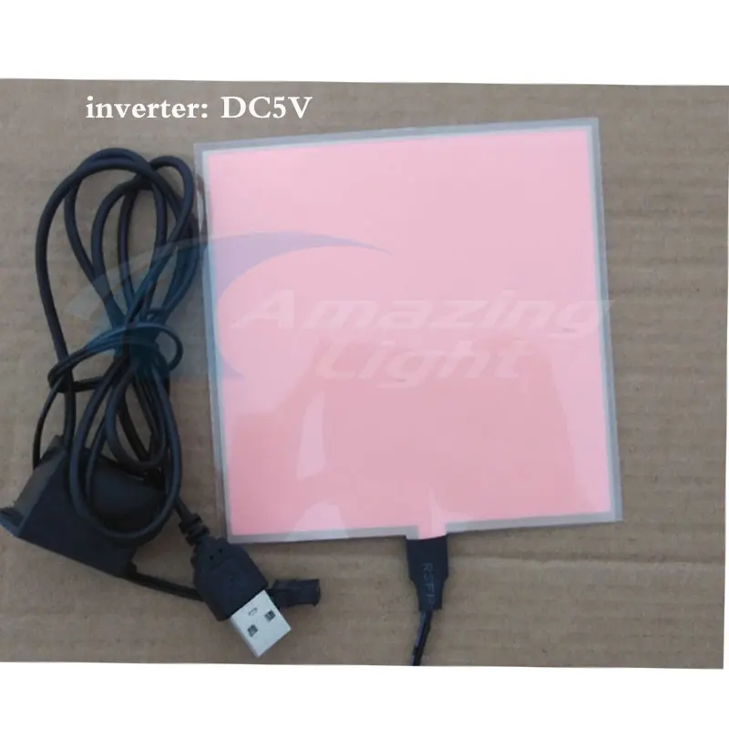 EL Panel Backlight Led Glowing 10*10cm Panel Backlight LED Electroluminescent El Backlight With DC12V Inverter