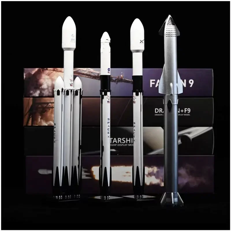 SpaceX 1:233 Falcon 9 Falcon 9 Dragon Heavy Falcon 1:375 Starship metal diecast Rocket model Decorative Collection