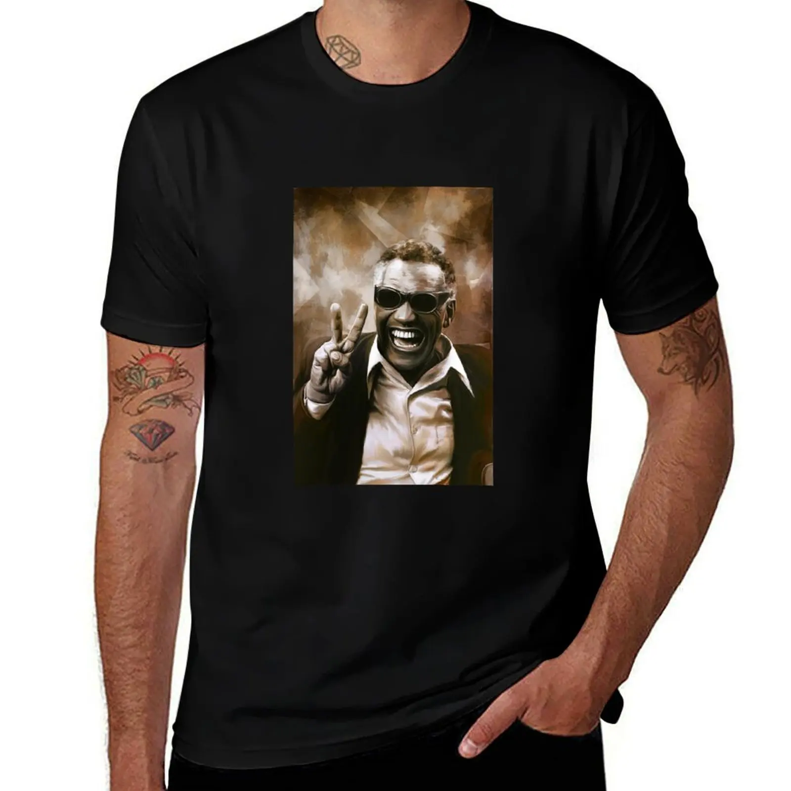

Футболка Ray Charles, роскошные дизайнерские однотонные мужские рубашки с аниме