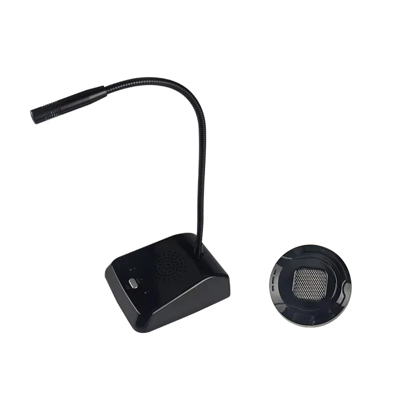 

Indoor Service Desk Microphone Bank Window Interphone Talk Through Glass Intercom