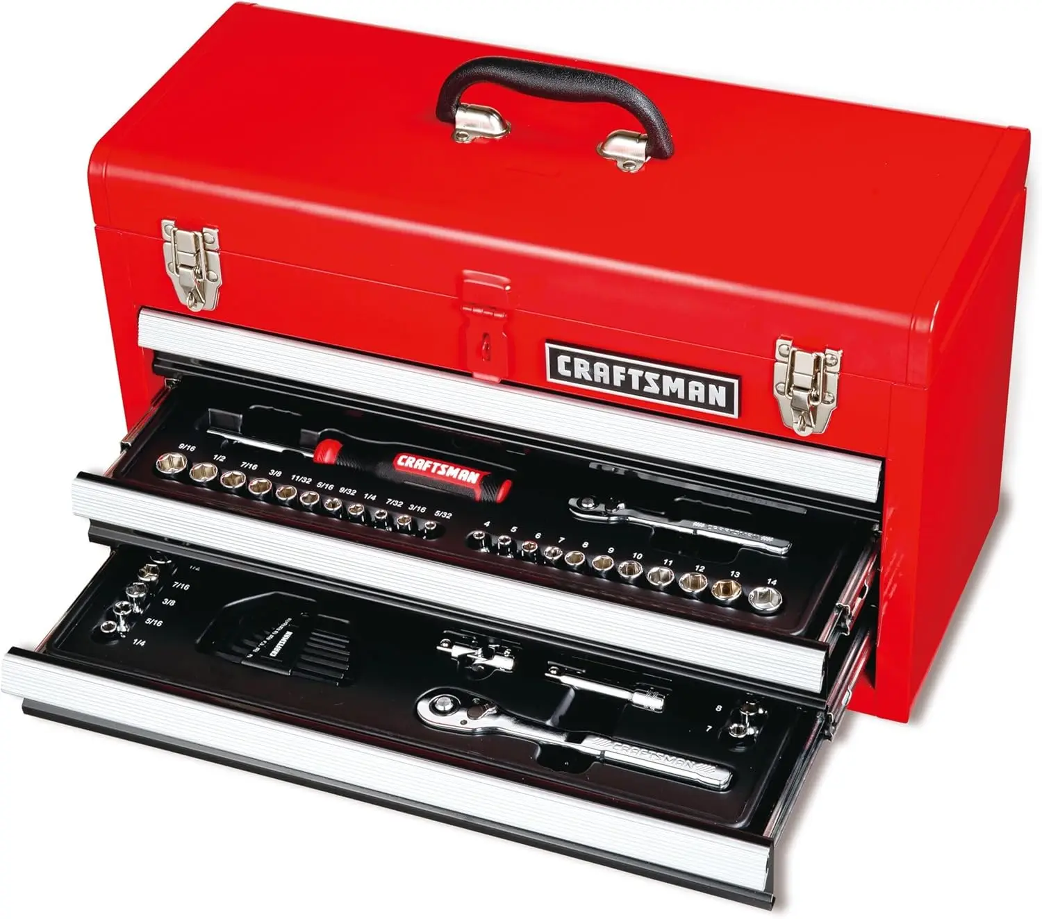 

104-Piece Professional Mechanic Tool Set with Compact Ratchet and Durable Metal Storage Case