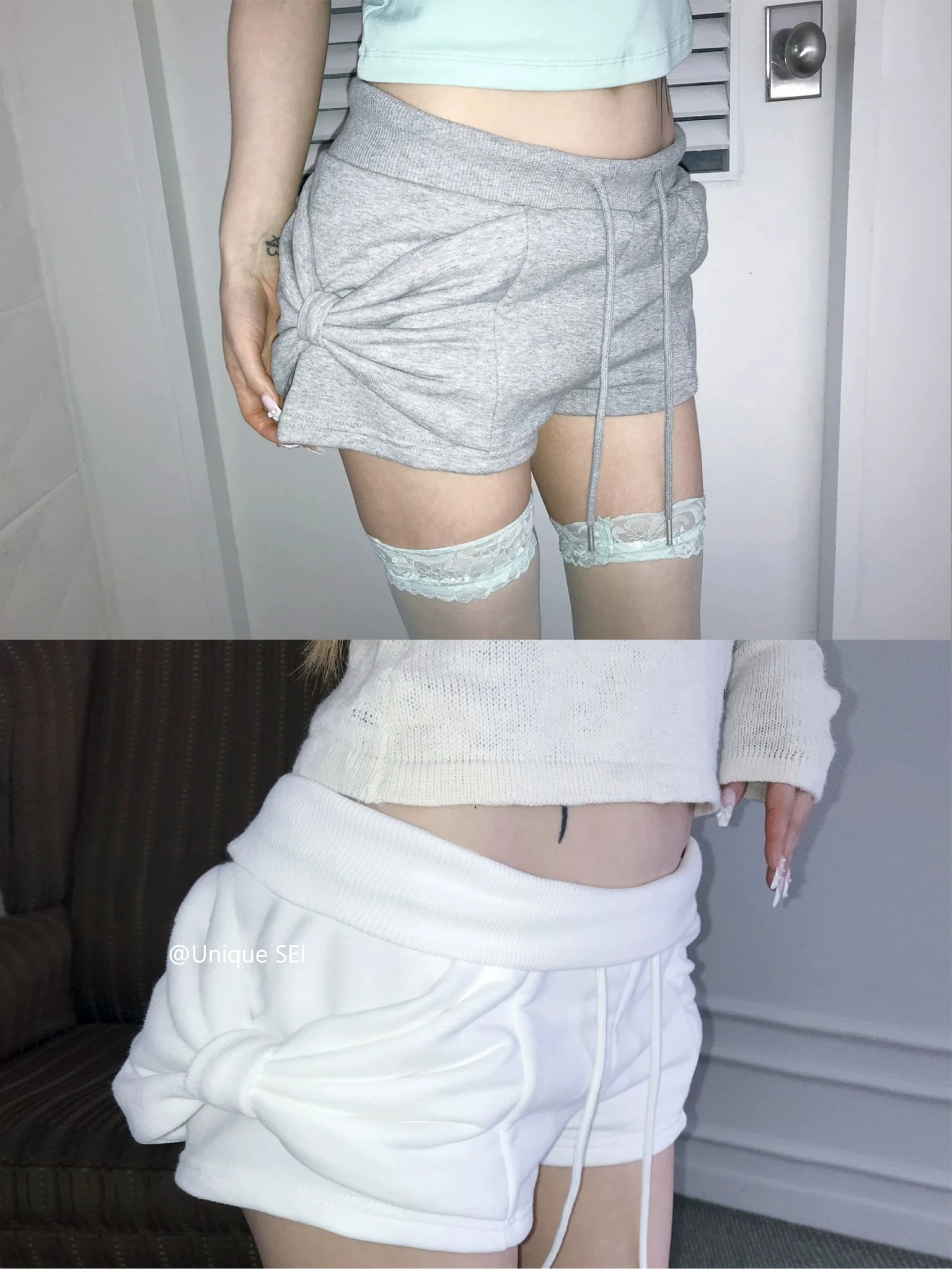 Retro Japanese Style  Knot Short Pants Women's Casual Slimming  Color Versatile Hot Girl Summer Leisure Trousers
