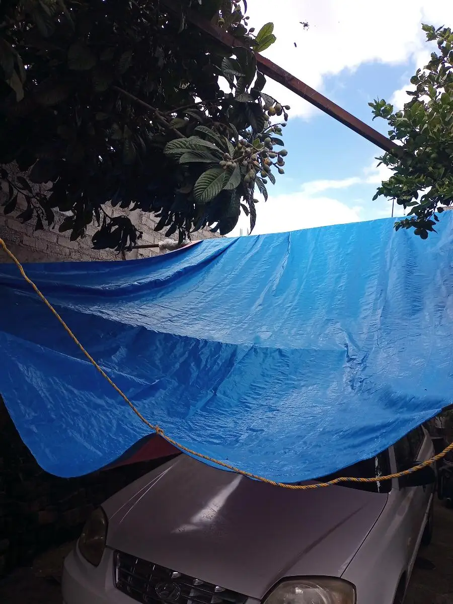 Blue-Orange Two-Tone 8-Mil Thickened Tarp, Blue Side for Rain and Snow Resistance, Orange Side for Sun Protection, Tear-Resistant Pe Material, Reinforced Grommets, Multiple Sizes Available!