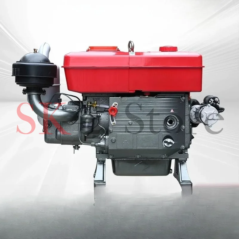 Single Cylinder Water-cooled 15 Full Horsepower Engine Small Tractor Agricultural Electric Start