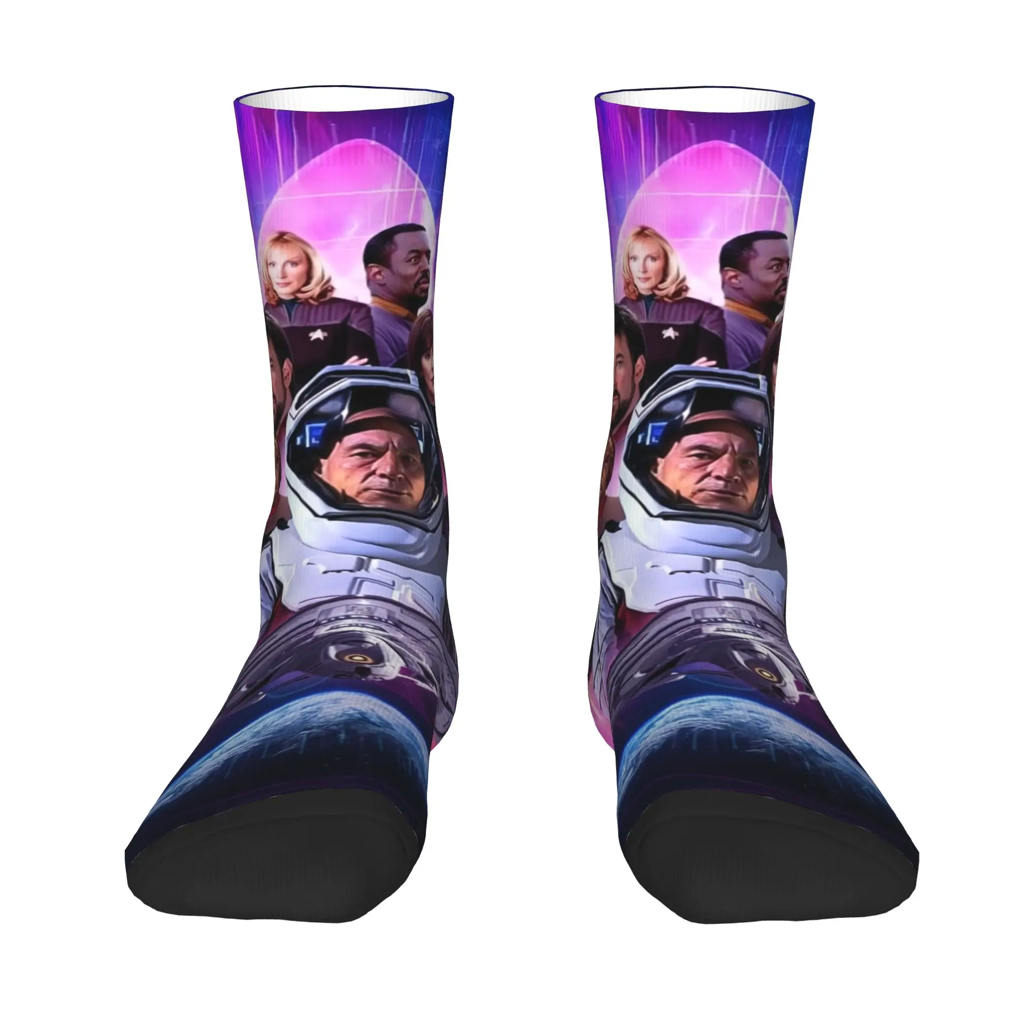 Fun Men's Star Trek Science Fiction TV Series  Dress Socks Unisex Comfortable Warm 3D Print  Crew Socks
