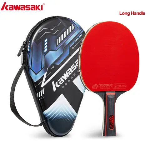 Kawasaki Table Tennis Racket, 7-Ply Poplar Wood with 2.0mm Sponge, High Control 87, Speed 66, Rotation 62 Professional Ping Pong