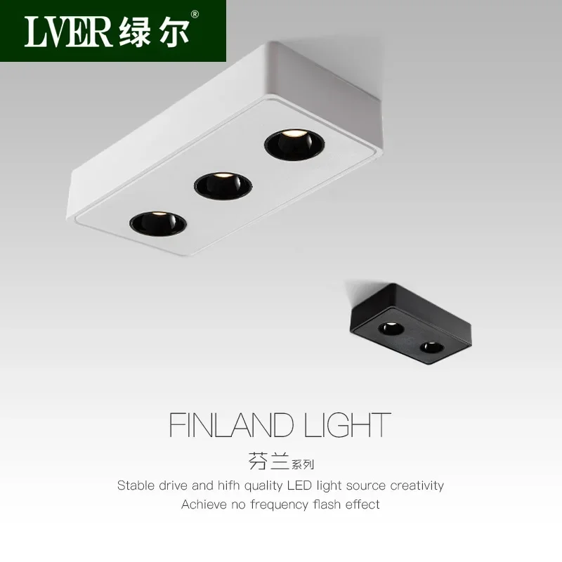 Ultra-thin LED Surface Mounted Ceiling Light Anti-glare No Flicker Spot Light for Indoor Foyer Living Room