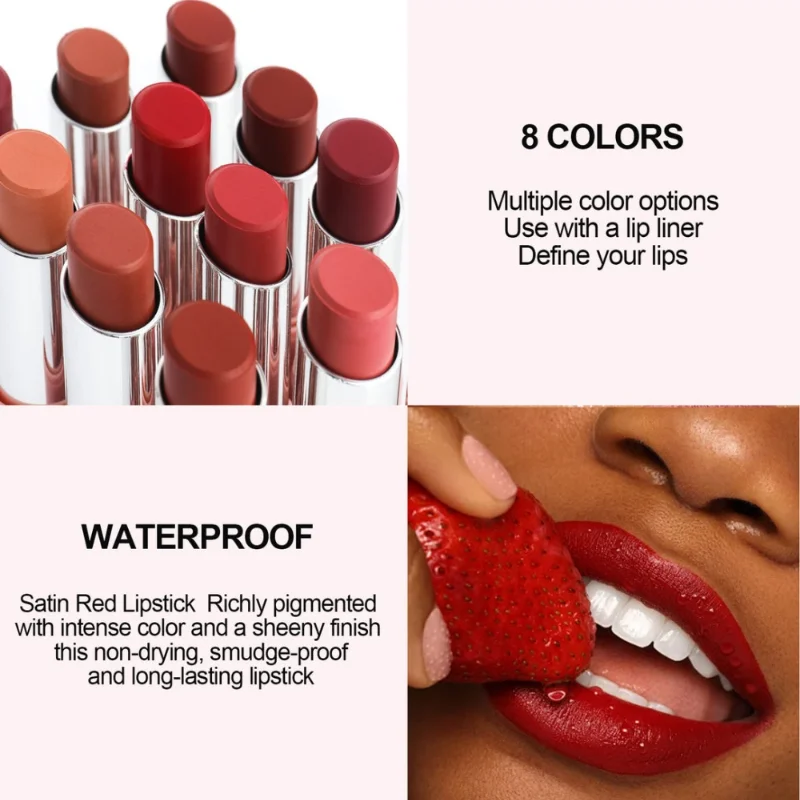 2 In 1 Lipstick Lip Liner Pencil Make-up Women Waterproof Long Lasting Cosmetic Korean Makeup Matte Lip Gloss Tint Stain