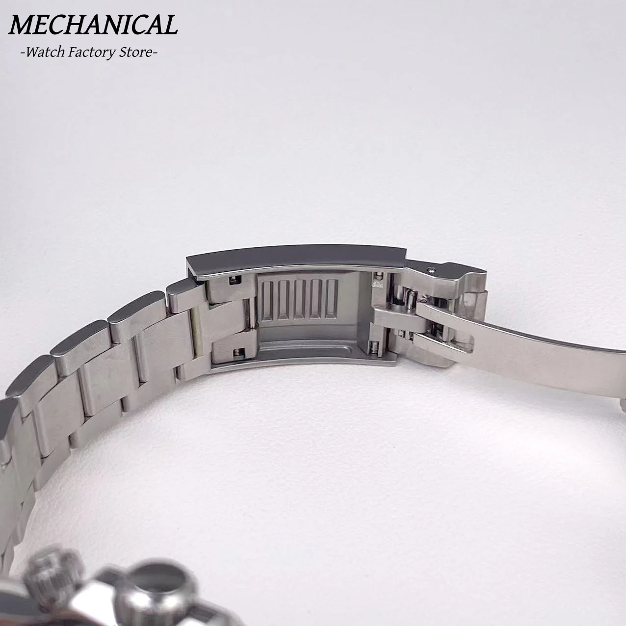 39 mm VK63 Uhrengehäuse mit Keramiklünette und Saphirglas, Edelstahl, Herrenuhr-Zubehör für VK63 Quarzwerk – Detail 1