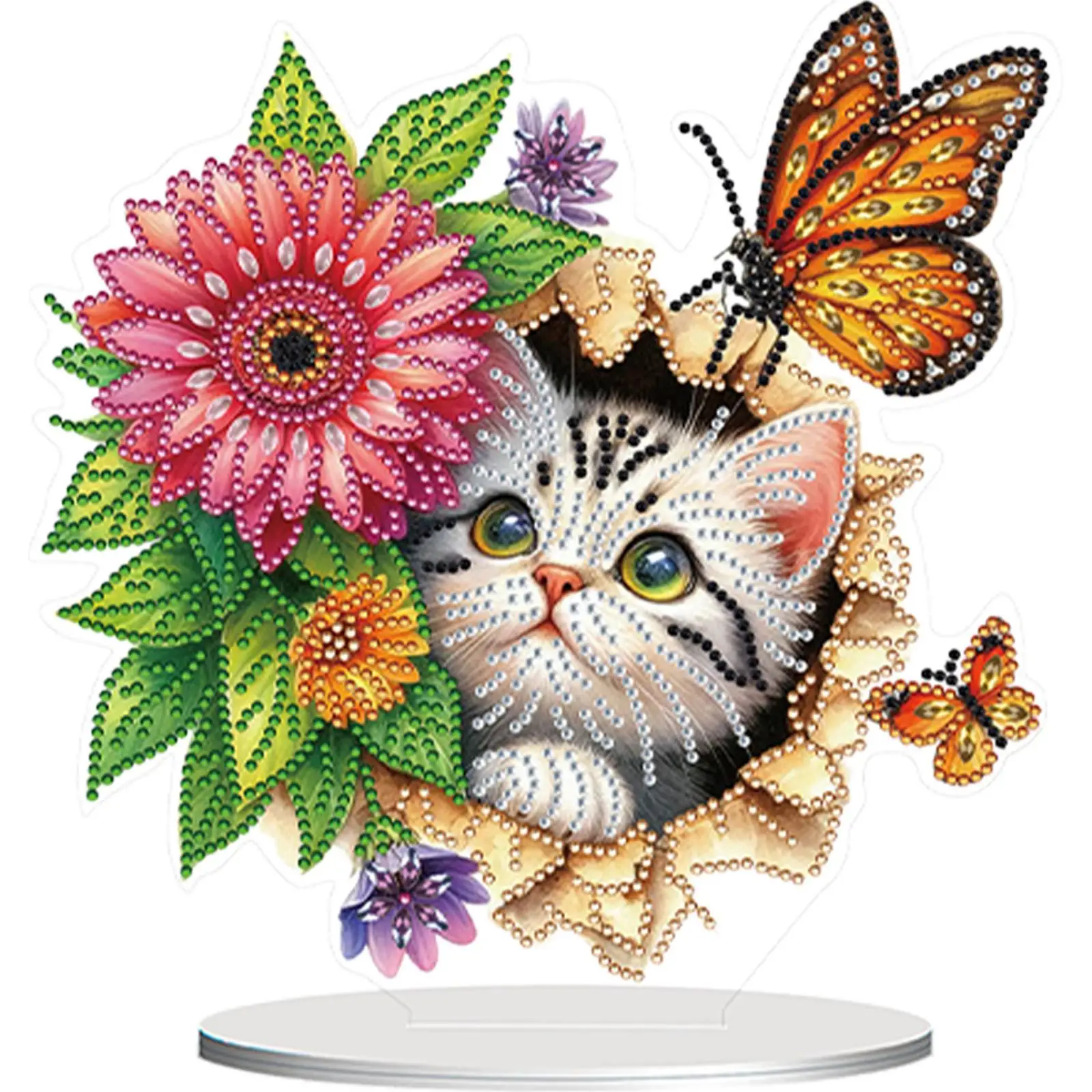 

Набор для создания 2D/плоских алмазных картин: двусторонние 5D алмазные украшения для рабочего стола, декор для спальни и стола