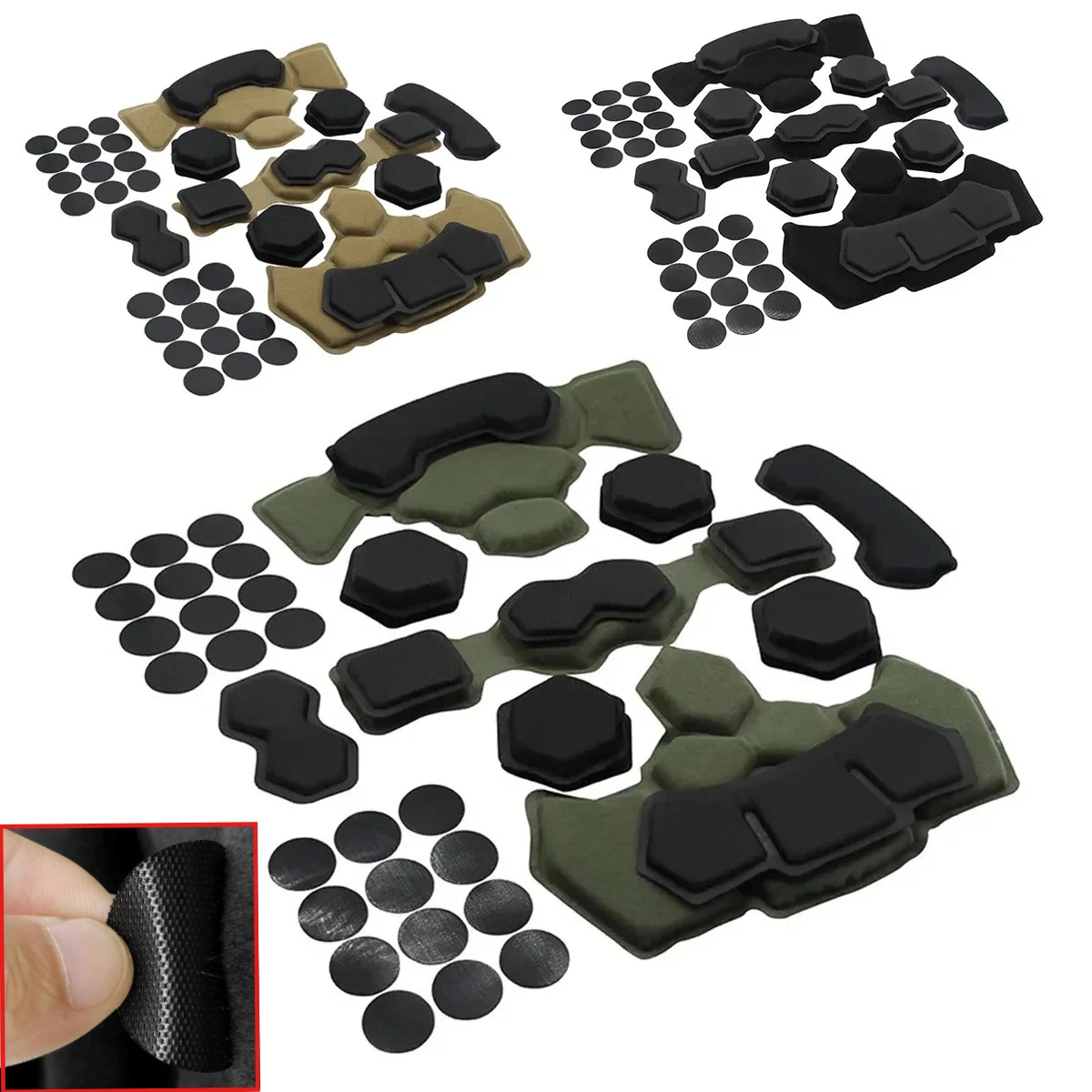Tactical Helmet Pad Breathability Detachable Comfortable Dual Layer Memory Foam Sponge Sweat Absorption Outdoor Helmet Pad