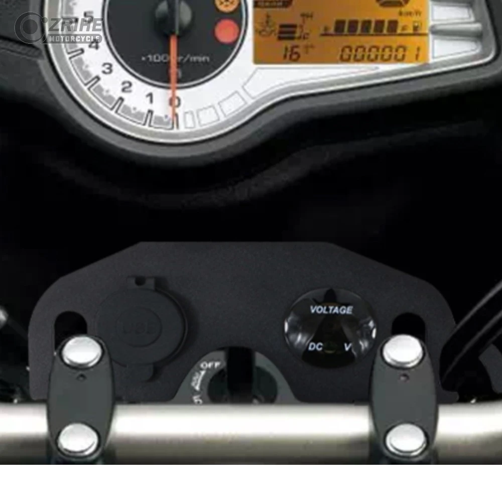 

For Suzuki V-strom650 DL650 2004-2011 V-strom1000 2002-2008 2009 2010 2011 2012 Auxiliary Shelf USB Moto Dash Panel Aftermarket
