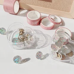 Thumb Thumbtack Board Pins, Crystal Push Pins, Desenho Foto, Wall Studs, Escritório, Material Escolar, Transparente, 10Pcs