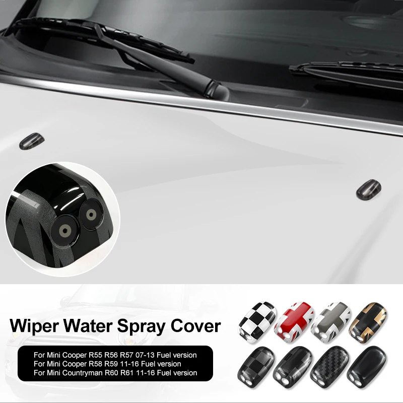 Car Wiper Water Spray Nozzle Covers For Mini Cooper R55 R56 R60 R61 R57 R58 R59 Car Exterior Spray Nozzle Decorative Accessories