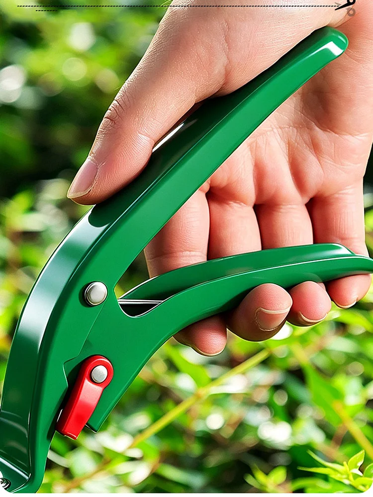 Edelstahl-Grasschere mit Federmechanismus für Arbeitserleichterung, Handlicher Rasenschneider für Gartenarbeit, Heckenschnitt und Unkrautentfernung – Detail 5
