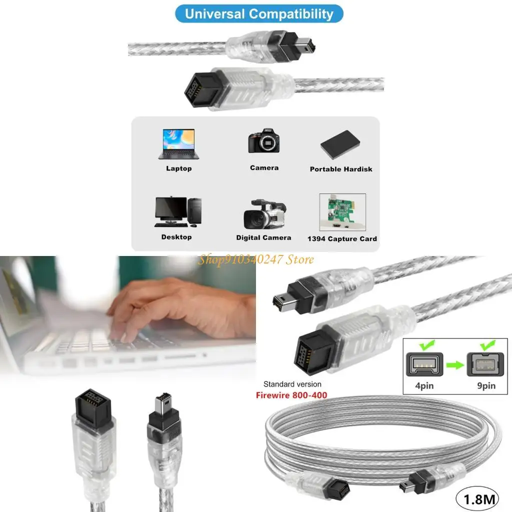 

Q22A Professional IEEE 1394 FireWire в FireWire 400 Cable 9 Pin