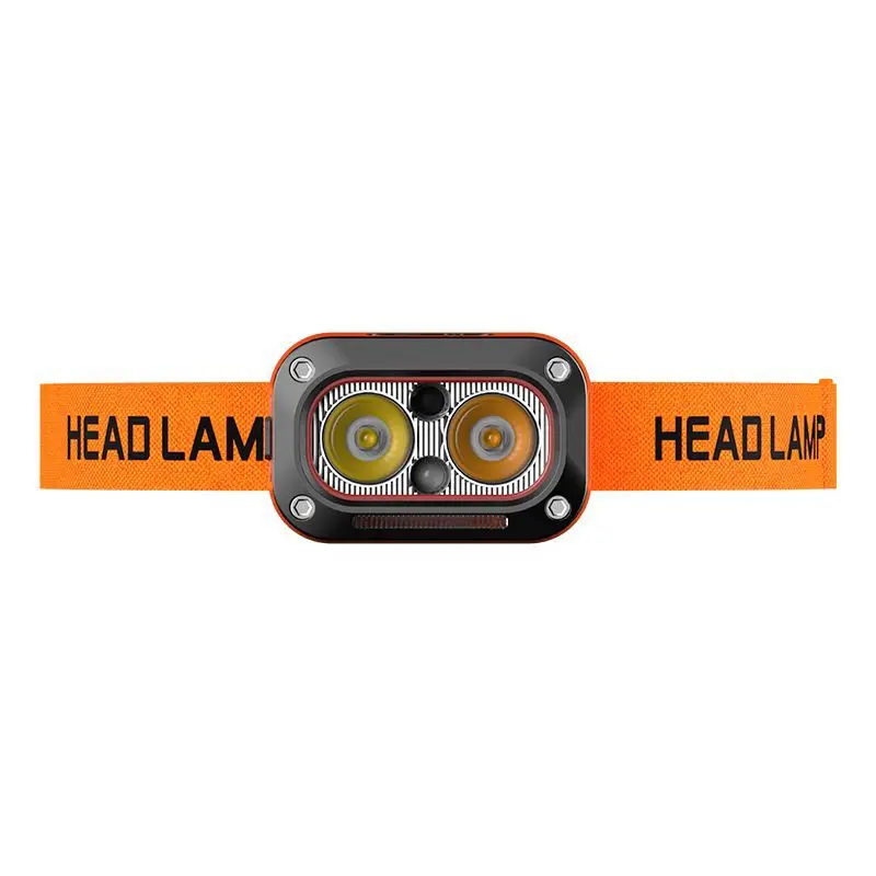 Strong Dual Light Source Led Headlights,Outdoor Night Activities Multifunctional Wave Sensing Usb Rechargeable Headlights,L227