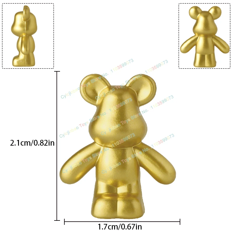 DF1001-1008 만화 시리즈 작은 곰 컬러 액션 피규어 크리 에이 티브 액세서리 모델 벽돌 어린이 장난감 생일 선물