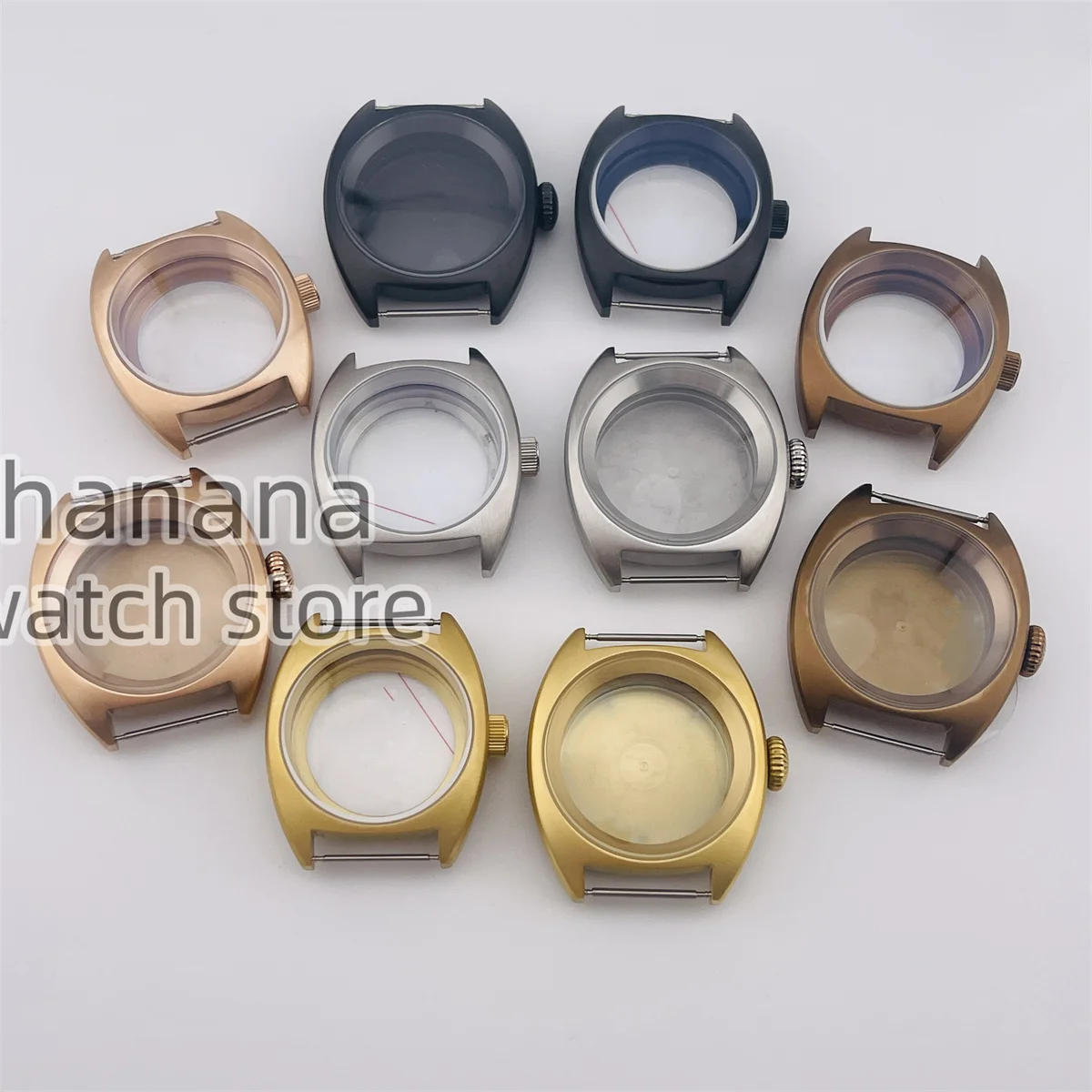 Купол 36 мм/39 мм, сапфировое стекло, серебряный корпус для кофе, установленный NH34 NH35 36 ETA2824 pt5000, автоматический механизм, большая корона/маленькая корона