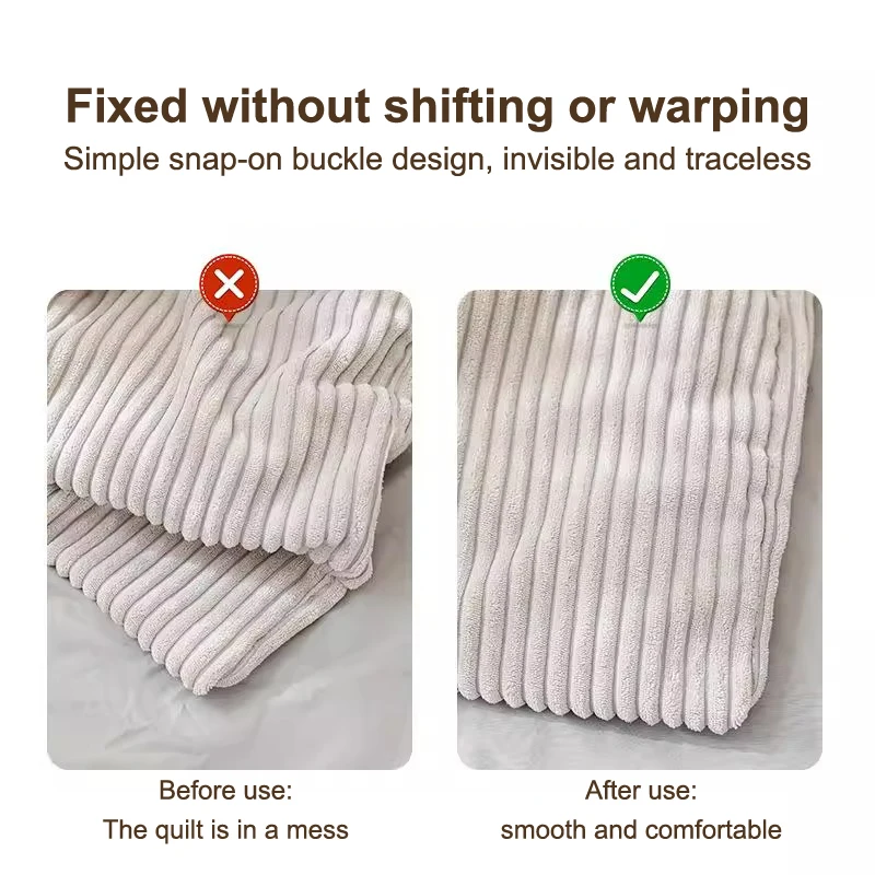 10 pares de lençol colcha clipe antiderrapante cobertor fivelas capa edredão prendedor clipe uma chave para desbloquear colcha titular fixador pinças