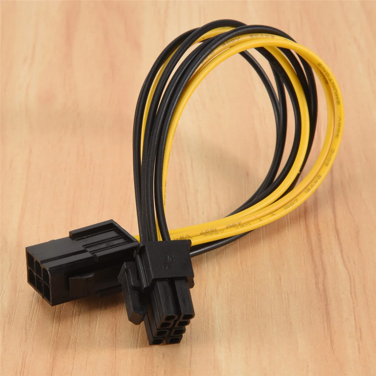 【مخزون محدود】2 عبوة من بطاقة الرسومات 6 دبابيس إلى 8 دبوس كابل طاقة محول PCIe (كابل طاقة بطاقة رسومات الفيديو GPU) 7.8 بوصة