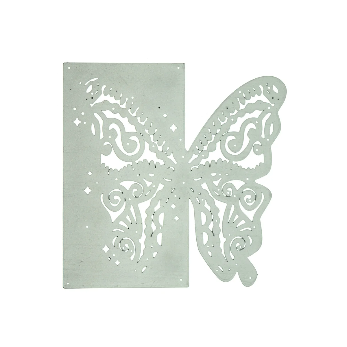 Large Metal Cutting Die Butterfly Pattern Presscut For Envelope Cover Greeting Card Border Handmade Clipart Press Punch Knife