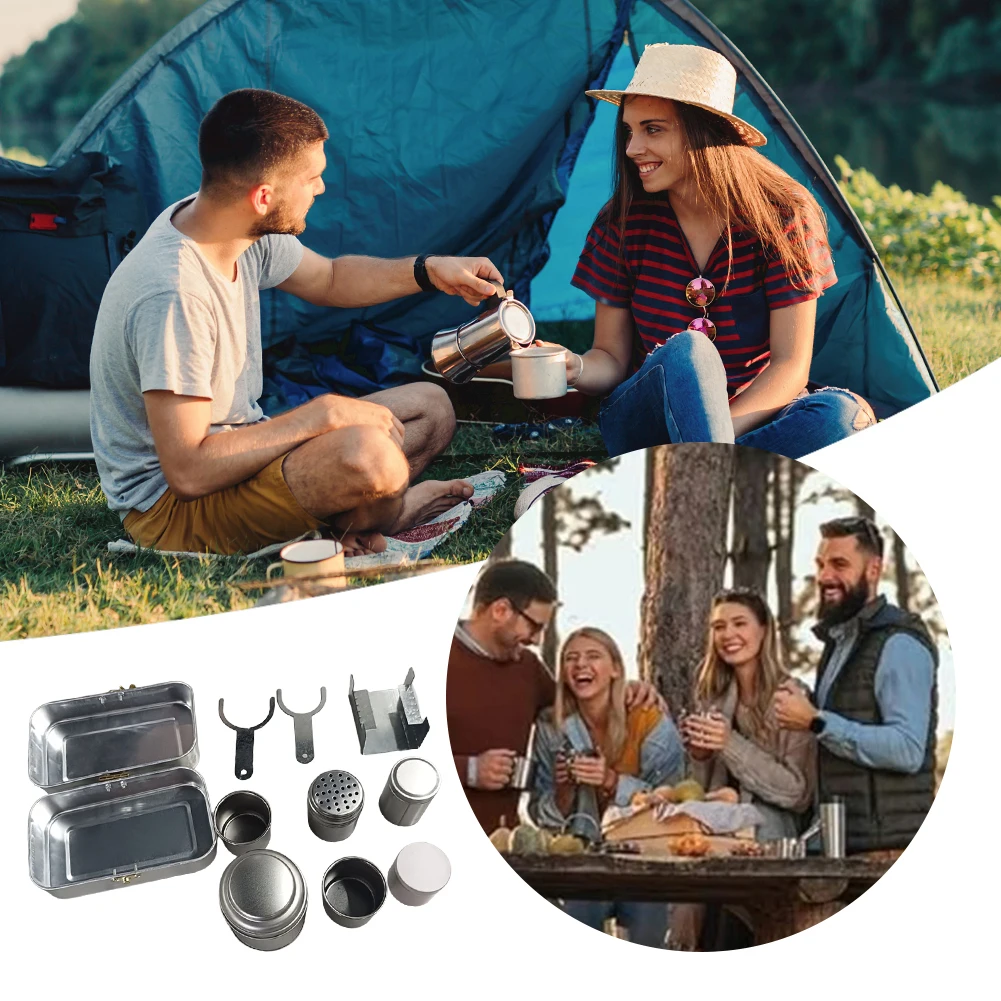 

Набор чашек для кемпинга, многоразовые кофейные кружки из нержавеющей стали для кемпинга, кофейный набор для походов, путешествий, церемонии, кухни