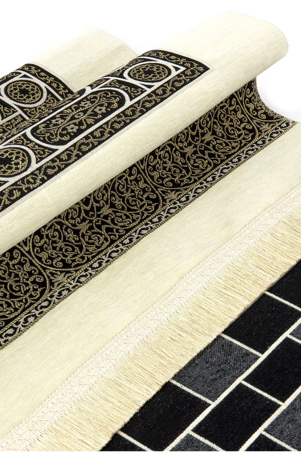 DOLBOVI Kabe patterned Ultra Plus cream chenille Seccade 17 Meditation Rug