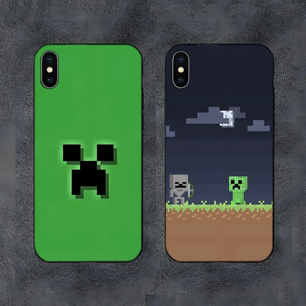 

Green Pixel Monster Cartoon Phone Case For Samsung S25,S24,S22,S23,S30,Ultra,S20,S30,Plus,S21 Fe,10,9,5G Silicone Cover