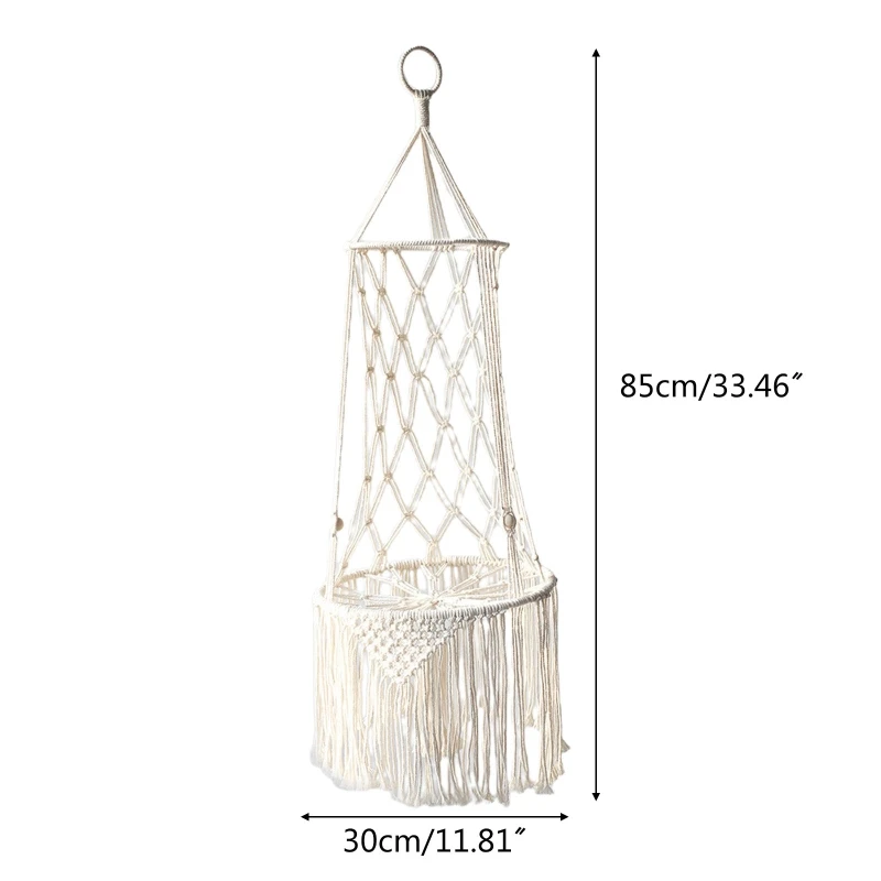 Macrame Cat Hammock Boho Handwoven Tassels Wall Hanging Pet Kitten Sleeping Climbing Playing Swing Bed Basket Tapestry