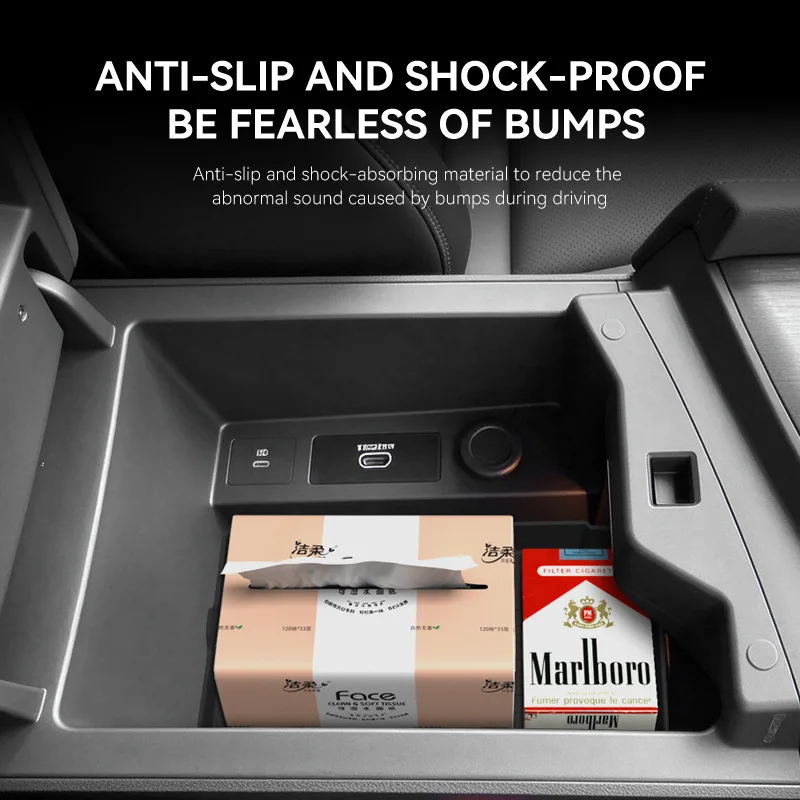 Center Console Organizer For Nissan Elgrand 2026 Silicone Armrest Storage Box Tray Car Interior Accessories Stowing Tidying