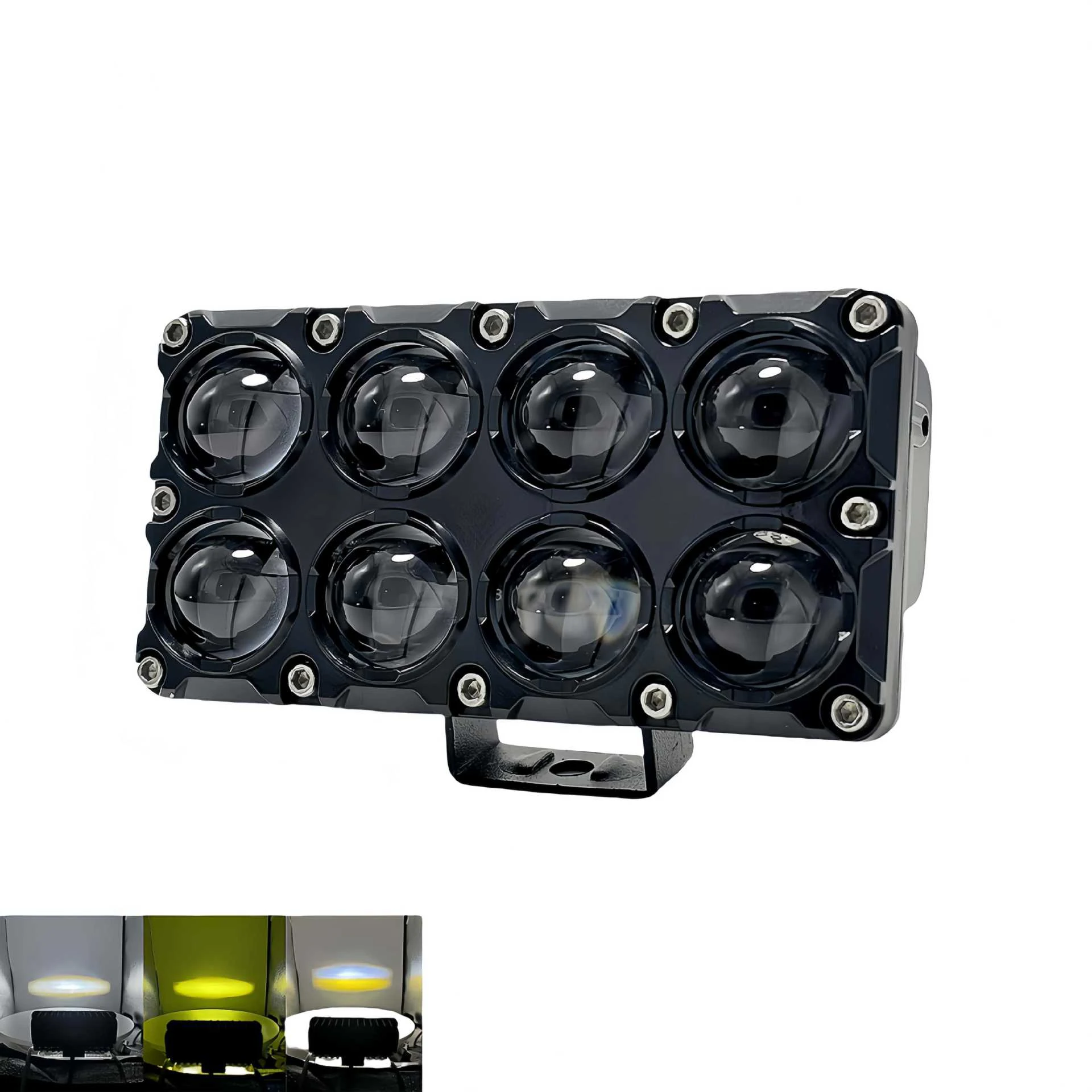 

Dual-Color LED Motorcycle Spotlight 6/8 LED External Car Light Modification for New Model Motorcycles